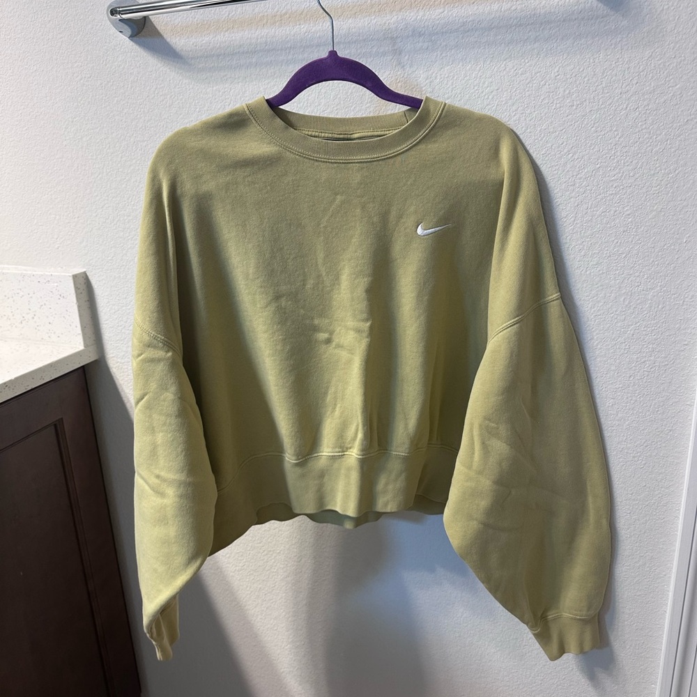 Nike Olive Green Oversized Women's Sweatshirt - Size M